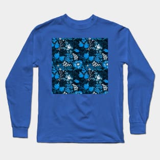 blue floral Long Sleeve T-Shirt